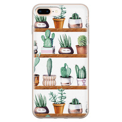 Leuke Telefoonhoesjes iPhone 8 Plus/7 Plus siliconen hoesje - Cactus