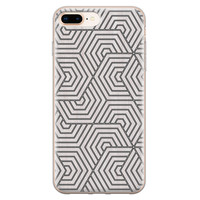 Leuke Telefoonhoesjes iPhone 8 Plus/7 Plus siliconen hoesje - Geometrisch