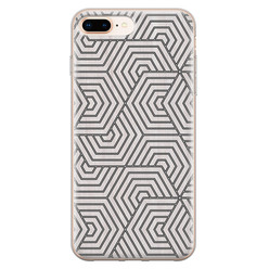 Leuke Telefoonhoesjes iPhone 8 Plus/7 Plus siliconen hoesje - Geometrisch