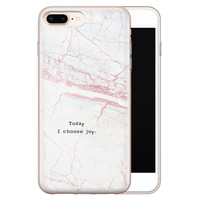 Leuke Telefoonhoesjes iPhone 8 Plus/7 Plus siliconen hoesje - Today I choose joy