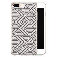 Leuke Telefoonhoesjes iPhone 8 Plus/7 Plus siliconen hoesje - Geometrisch