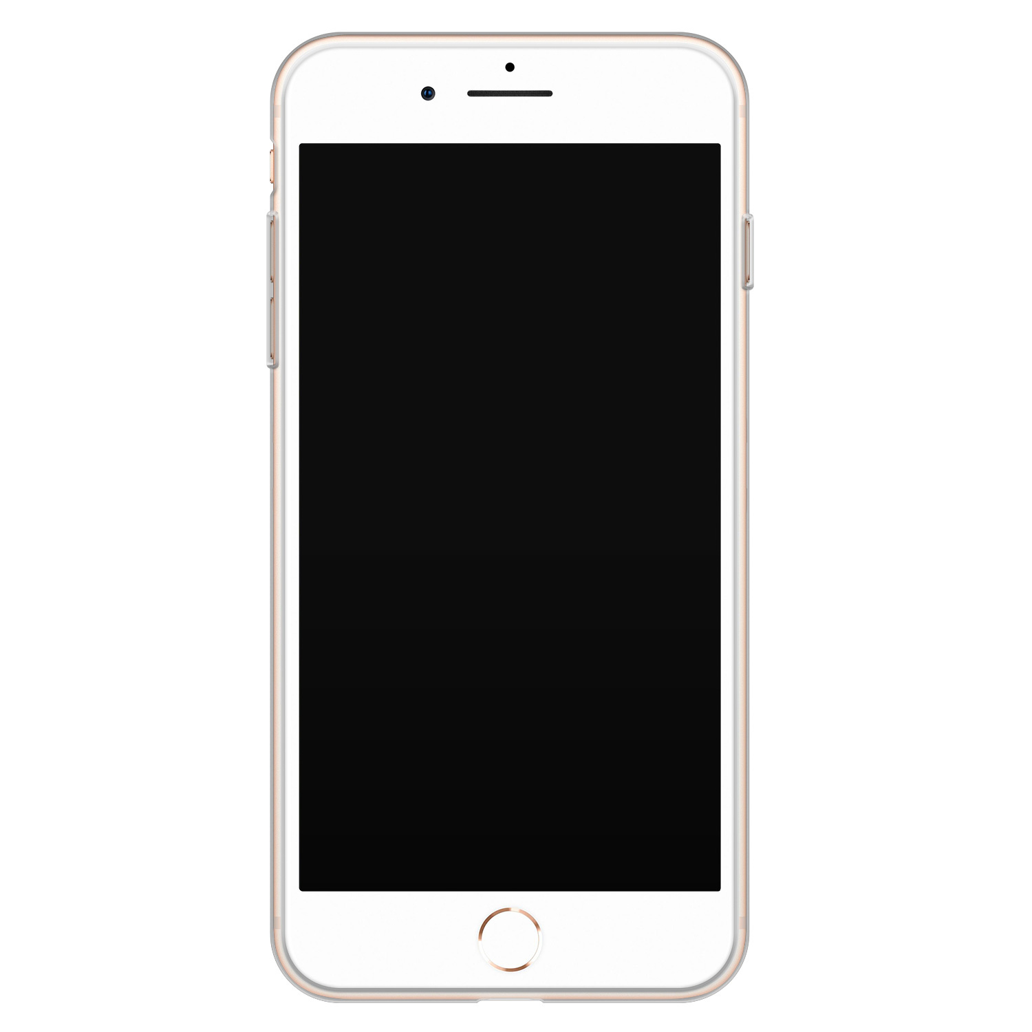 Leuke Telefoonhoesjes iPhone 8 Plus/7 Plus siliconen hoesje - Marmer zwart goud