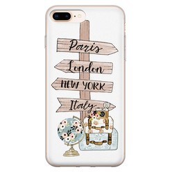 Leuke Telefoonhoesjes iPhone 8 Plus/7 Plus siliconen hoesje - Where to go next