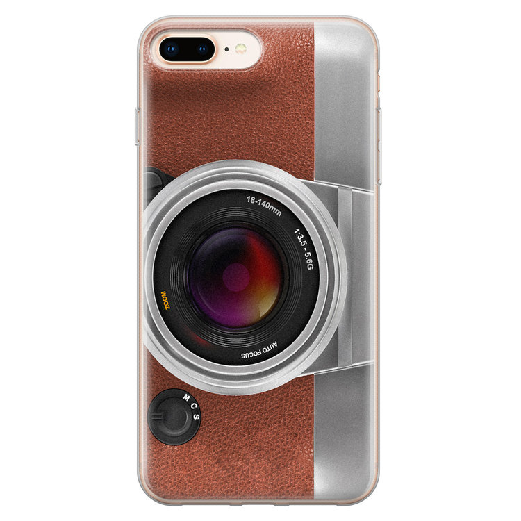 Leuke Telefoonhoesjes iPhone 8 Plus/7 Plus siliconen hoesje - Vintage camera