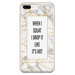 Leuke Telefoonhoesjes iPhone 8 Plus/7 Plus siliconen hoesje - Dropping squats