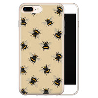 Leuke Telefoonhoesjes iPhone 8 Plus/7 Plus siliconen hoesje - Bee happy