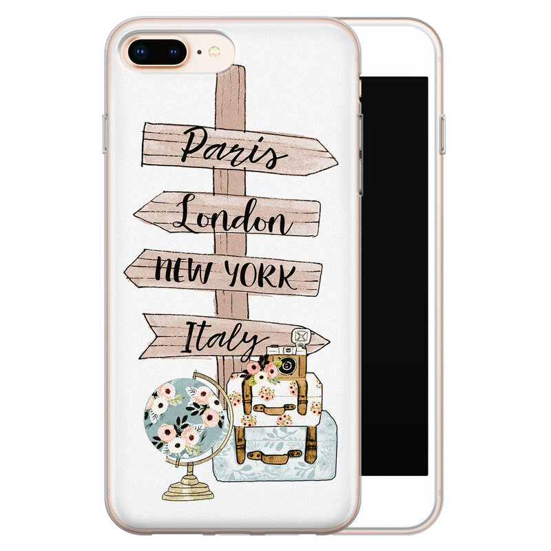 Leuke Telefoonhoesjes iPhone 8 Plus/7 Plus siliconen hoesje - Where to go next