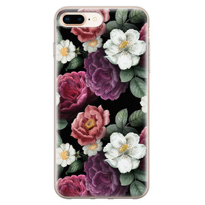 Leuke Telefoonhoesjes iPhone 8 Plus/7 Plus siliconen hoesje - Bloemenliefde