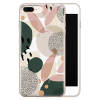 Leuke Telefoonhoesjes iPhone 8 Plus/7 Plus siliconen hoesje - Abstract print