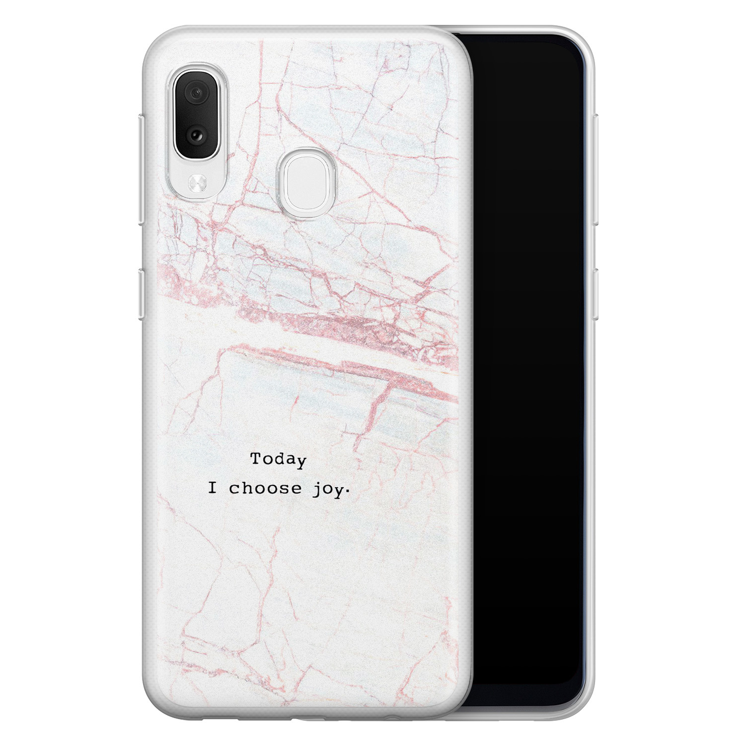 Leuke Telefoonhoesjes Samsung Galaxy A20e siliconen hoesje - Today I choose joy