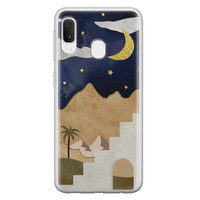 Leuke Telefoonhoesjes Samsung Galaxy A20e siliconen hoesje - Desert night