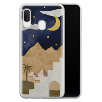 Leuke Telefoonhoesjes Samsung Galaxy A20e siliconen hoesje - Desert night