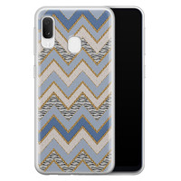 Leuke Telefoonhoesjes Samsung Galaxy A20e siliconen hoesje - Retro zigzag