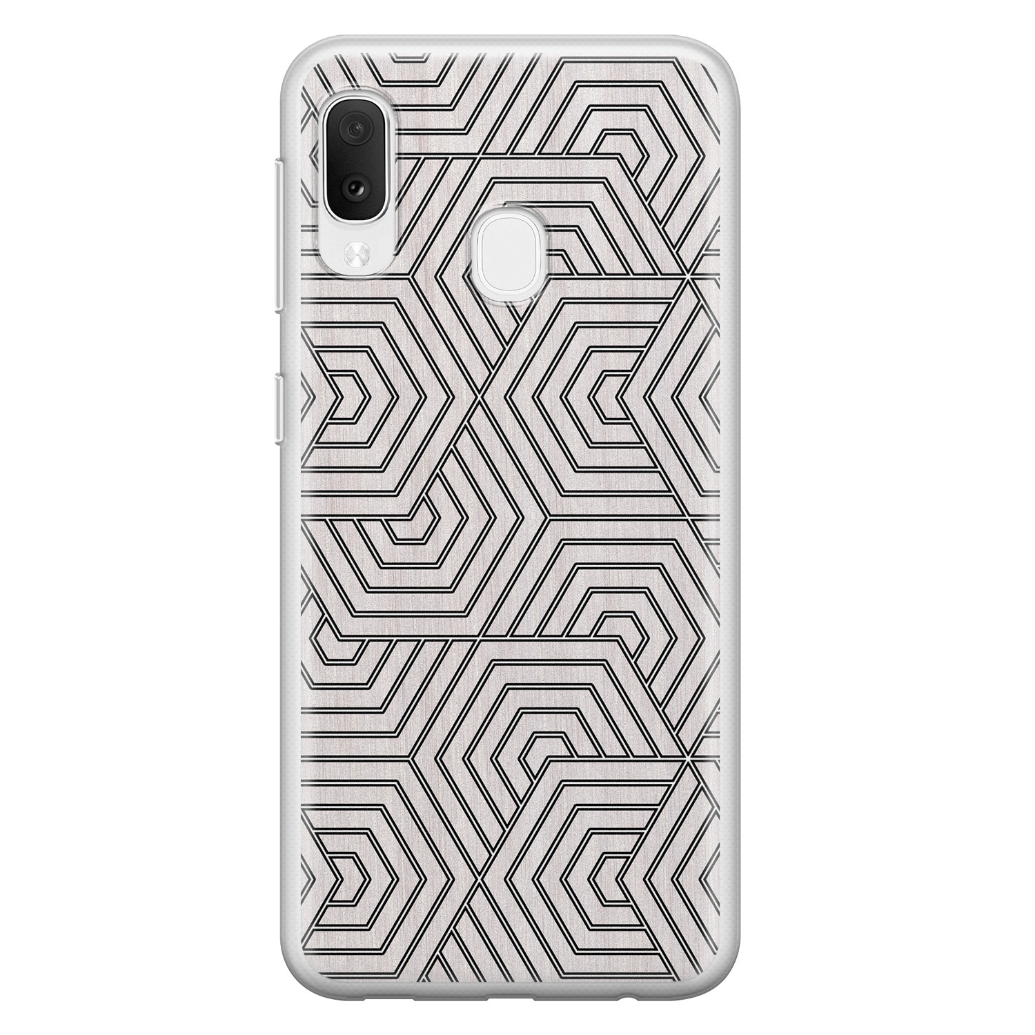 Leuke Telefoonhoesjes Samsung Galaxy A20e siliconen hoesje - Geometrisch