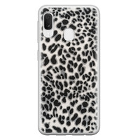 Leuke Telefoonhoesjes Samsung Galaxy A20e siliconen hoesje - Luipaard grijs