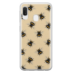 Leuke Telefoonhoesjes Samsung Galaxy A20e siliconen hoesje - Bee happy