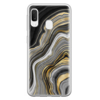 Leuke Telefoonhoesjes Samsung Galaxy A20e siliconen hoesje - Golden agate