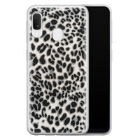 Leuke Telefoonhoesjes Samsung Galaxy A20e siliconen hoesje - Luipaard grijs