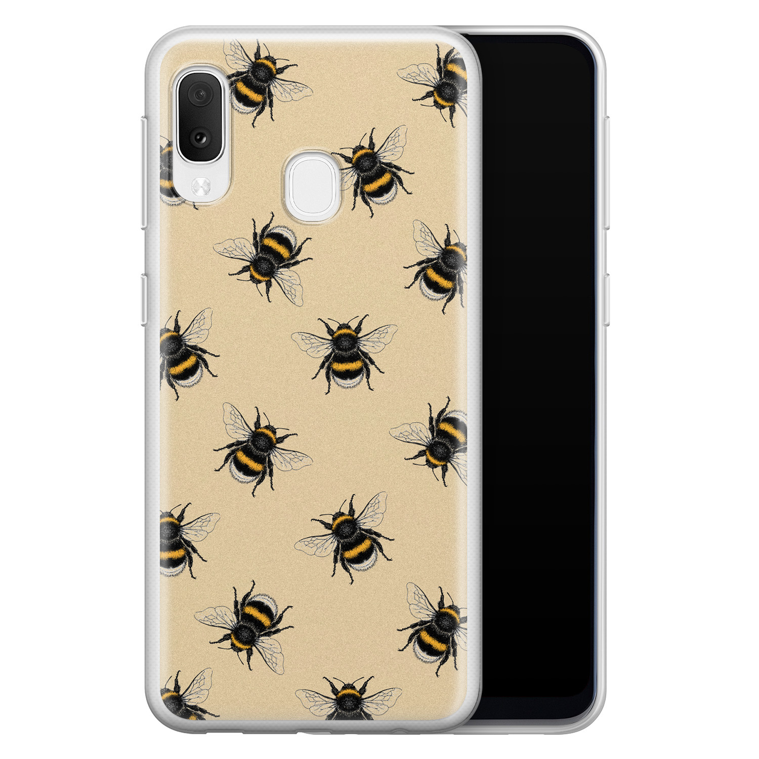 Leuke Telefoonhoesjes Samsung Galaxy A20e siliconen hoesje - Bee happy