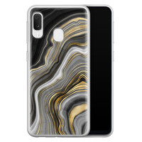 Leuke Telefoonhoesjes Samsung Galaxy A20e siliconen hoesje - Golden agate