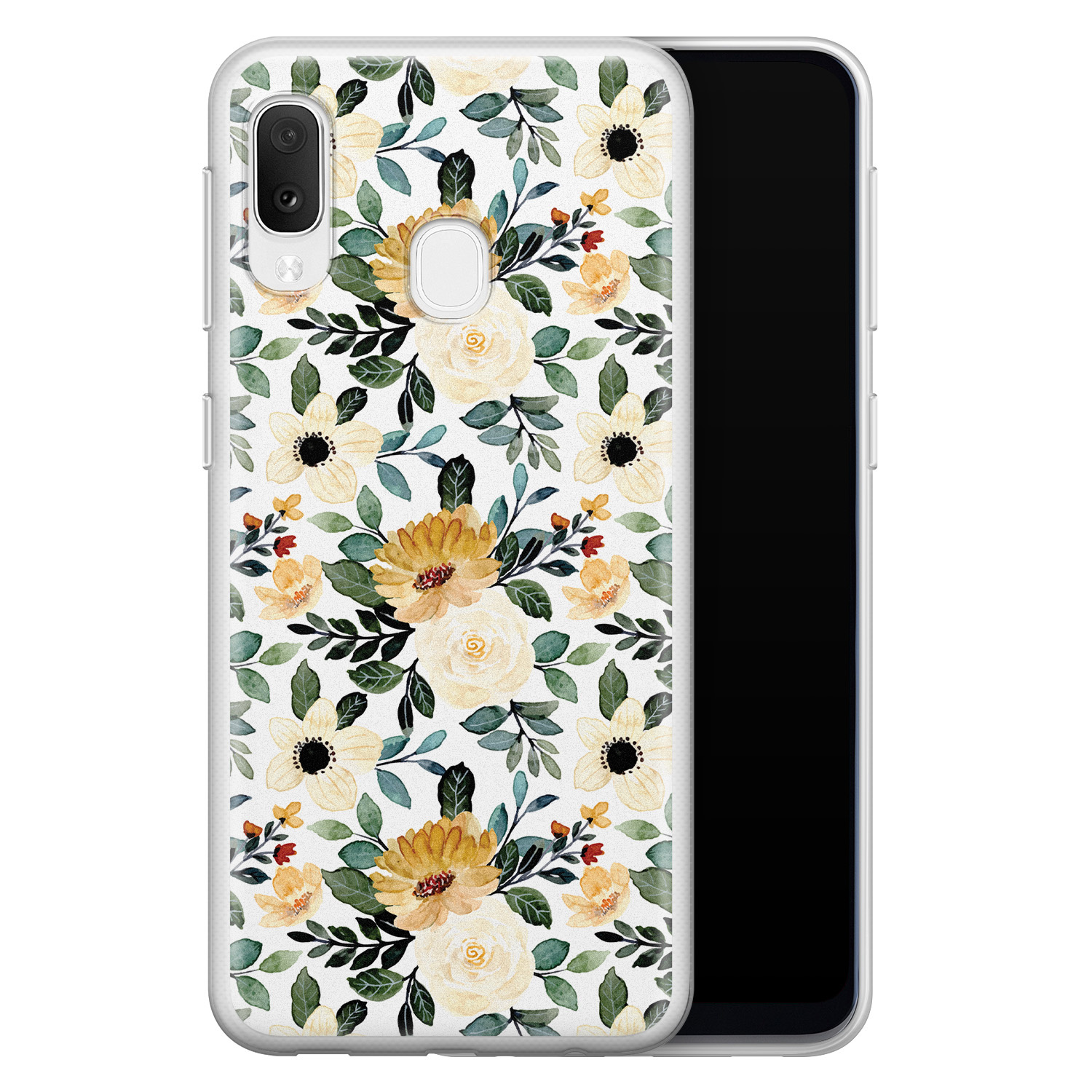 Leuke Telefoonhoesjes Samsung Galaxy A20e siliconen hoesje - Lovely flower