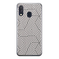 Leuke Telefoonhoesjes Samsung Galaxy A40 siliconen hoesje - Geometrisch