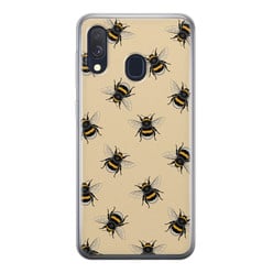 Leuke Telefoonhoesjes Samsung Galaxy A40 siliconen hoesje - Bee happy