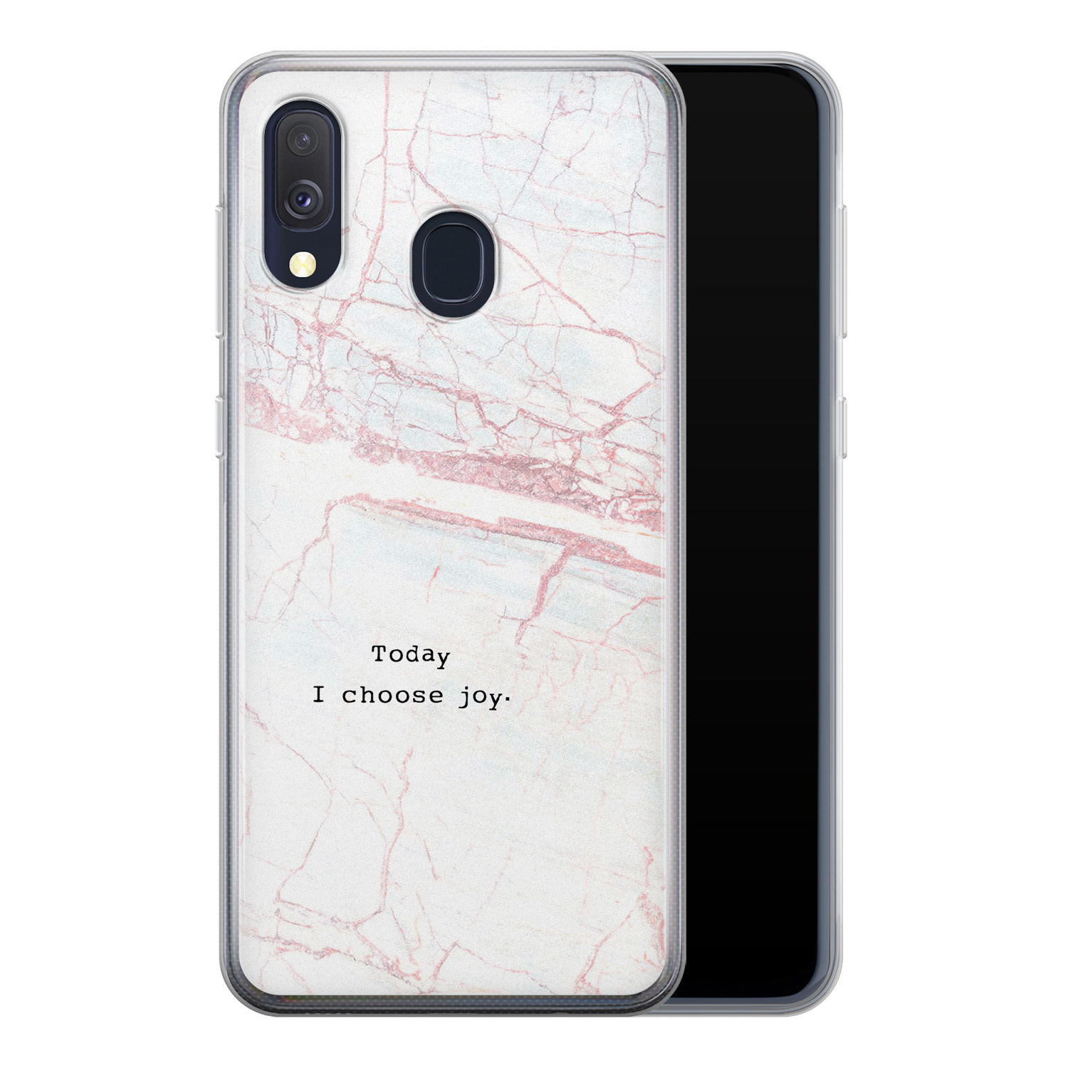 Leuke Telefoonhoesjes Samsung Galaxy A40 siliconen hoesje - Today I choose joy