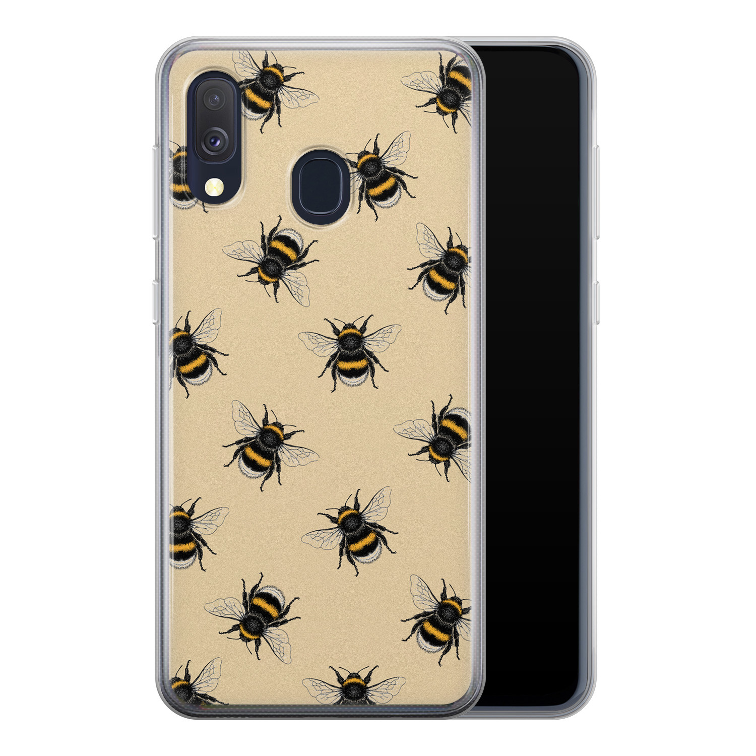 Leuke Telefoonhoesjes Samsung Galaxy A40 siliconen hoesje - Bee happy