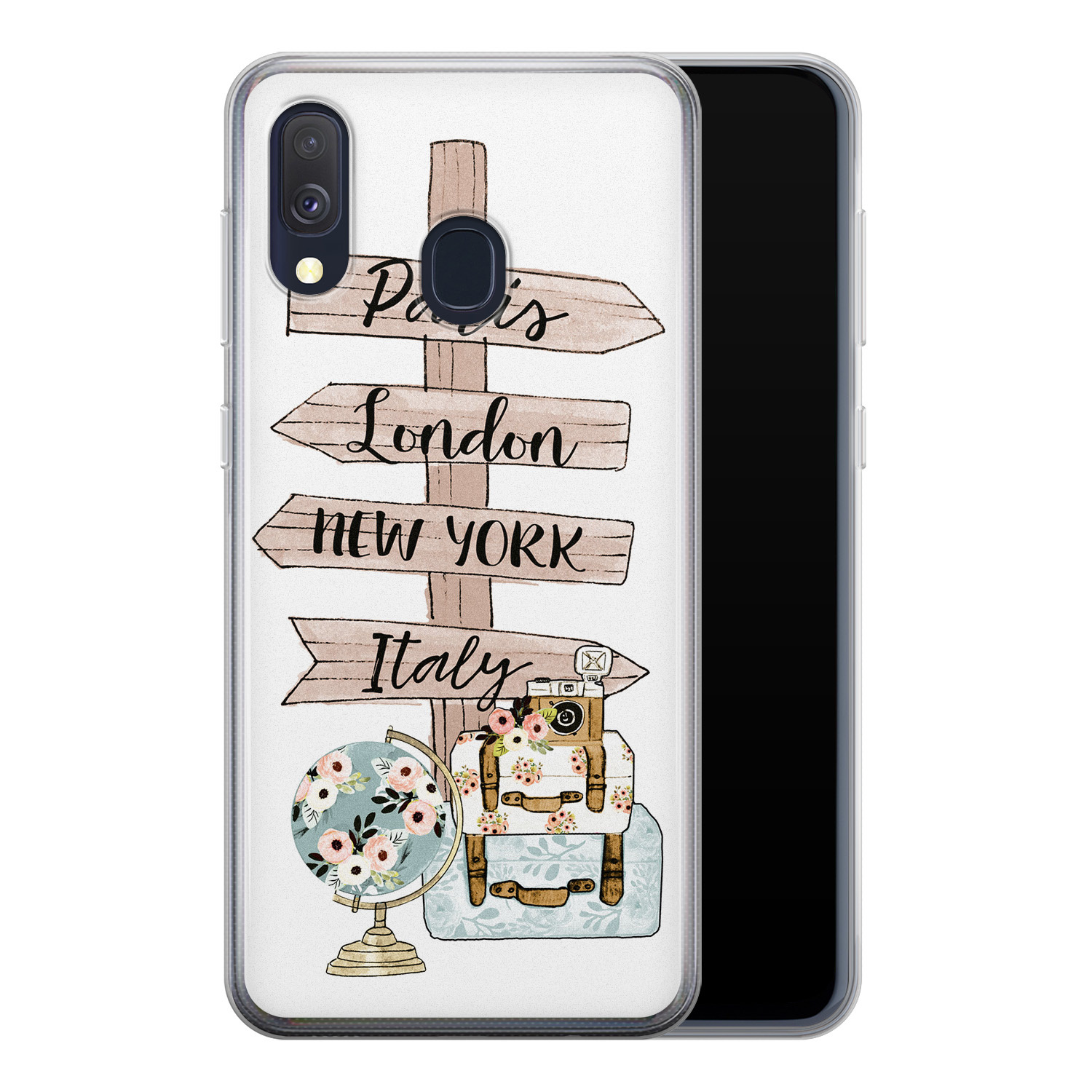 Leuke Telefoonhoesjes Samsung Galaxy A40 siliconen hoesje - Where to go next