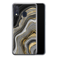 Leuke Telefoonhoesjes Samsung Galaxy A40 siliconen hoesje - Golden agate