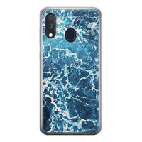 Leuke Telefoonhoesjes Samsung Galaxy A40 siliconen hoesje - Ocean blue
