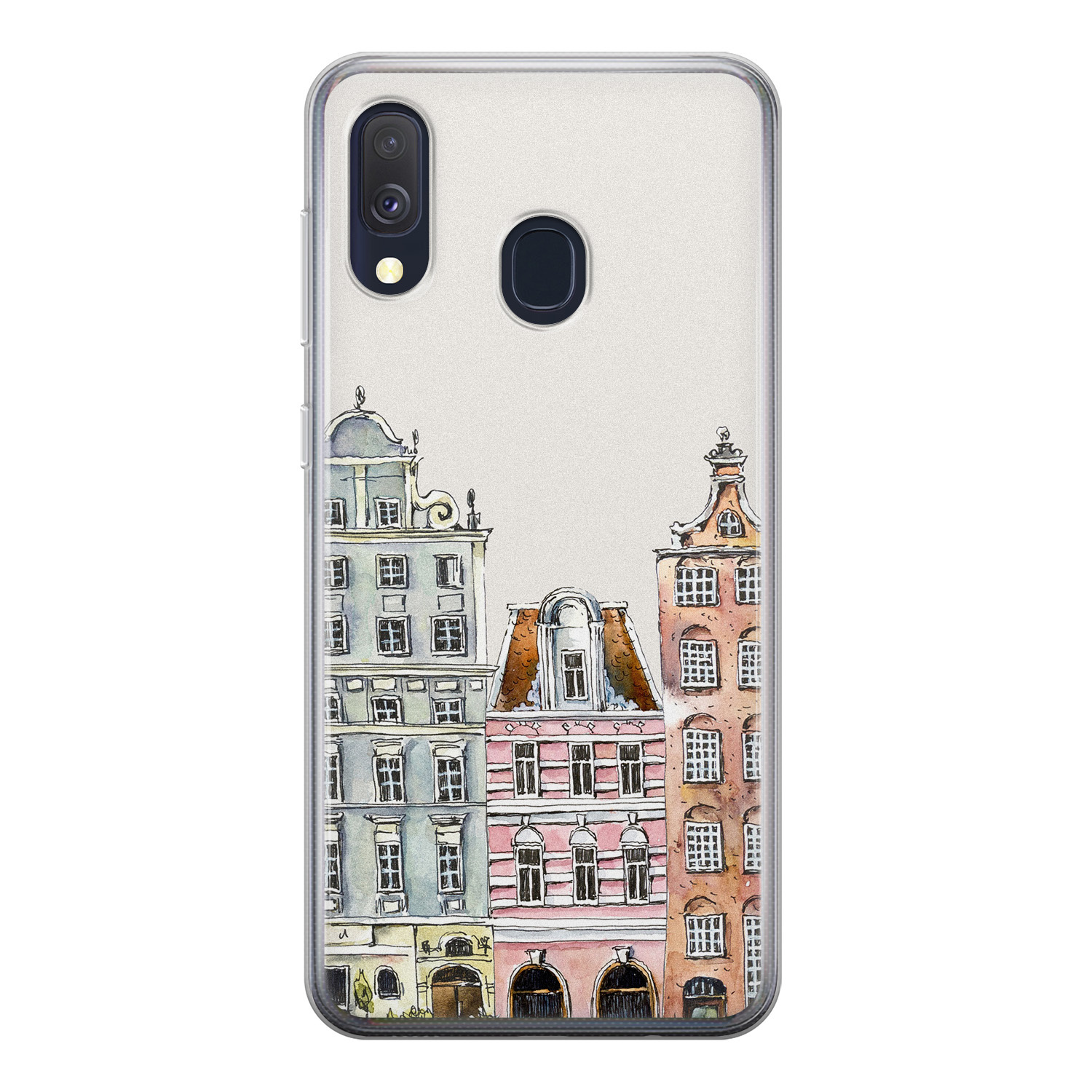 Leuke Telefoonhoesjes Samsung Galaxy A40 siliconen hoesje - Grachtenpandjes