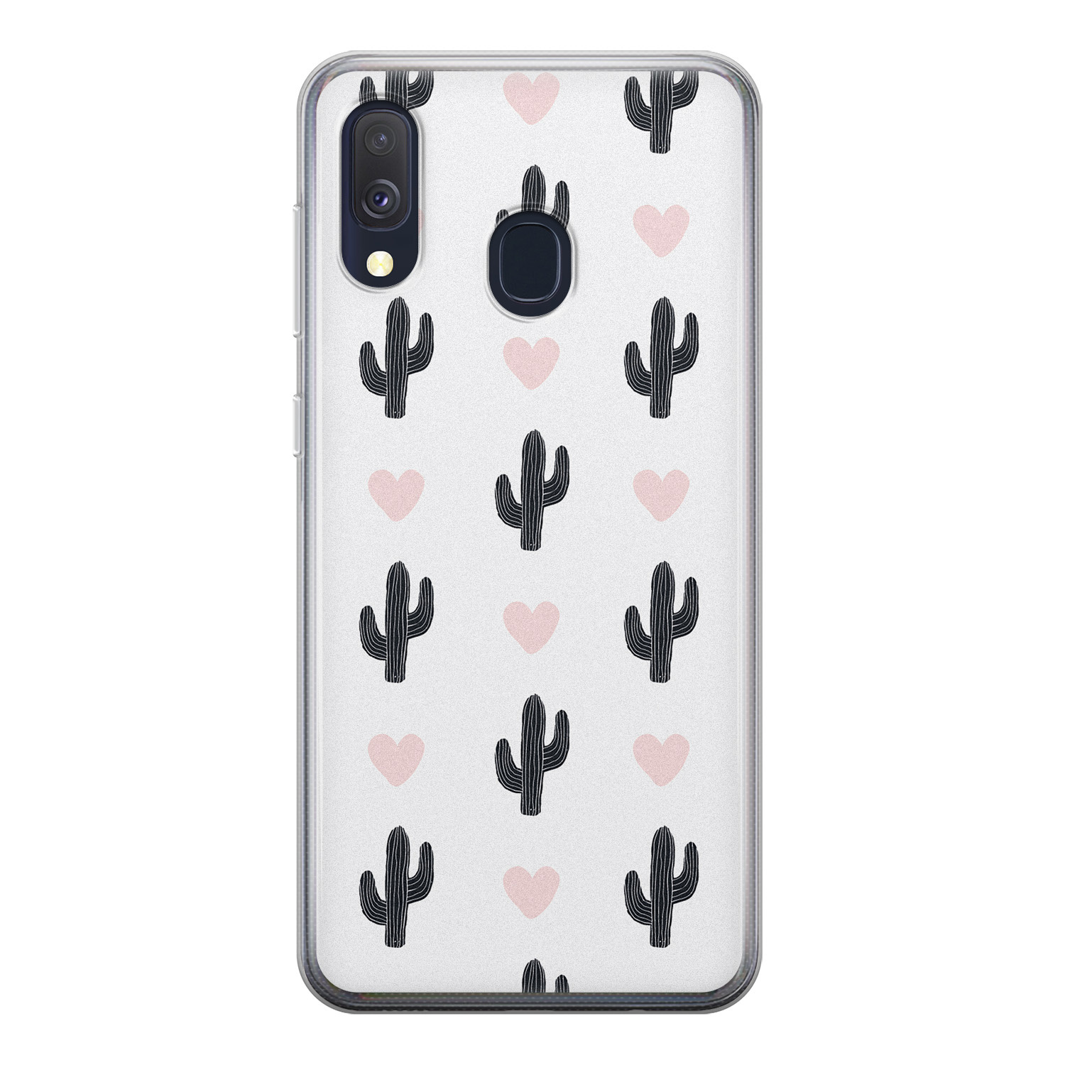 Leuke Telefoonhoesjes Samsung Galaxy A40 siliconen hoesje - Cactus love