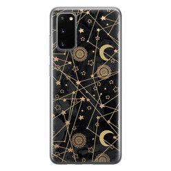 Leuke Telefoonhoesjes Samsung Galaxy S20 siliconen hoesje - Sun, moon, stars