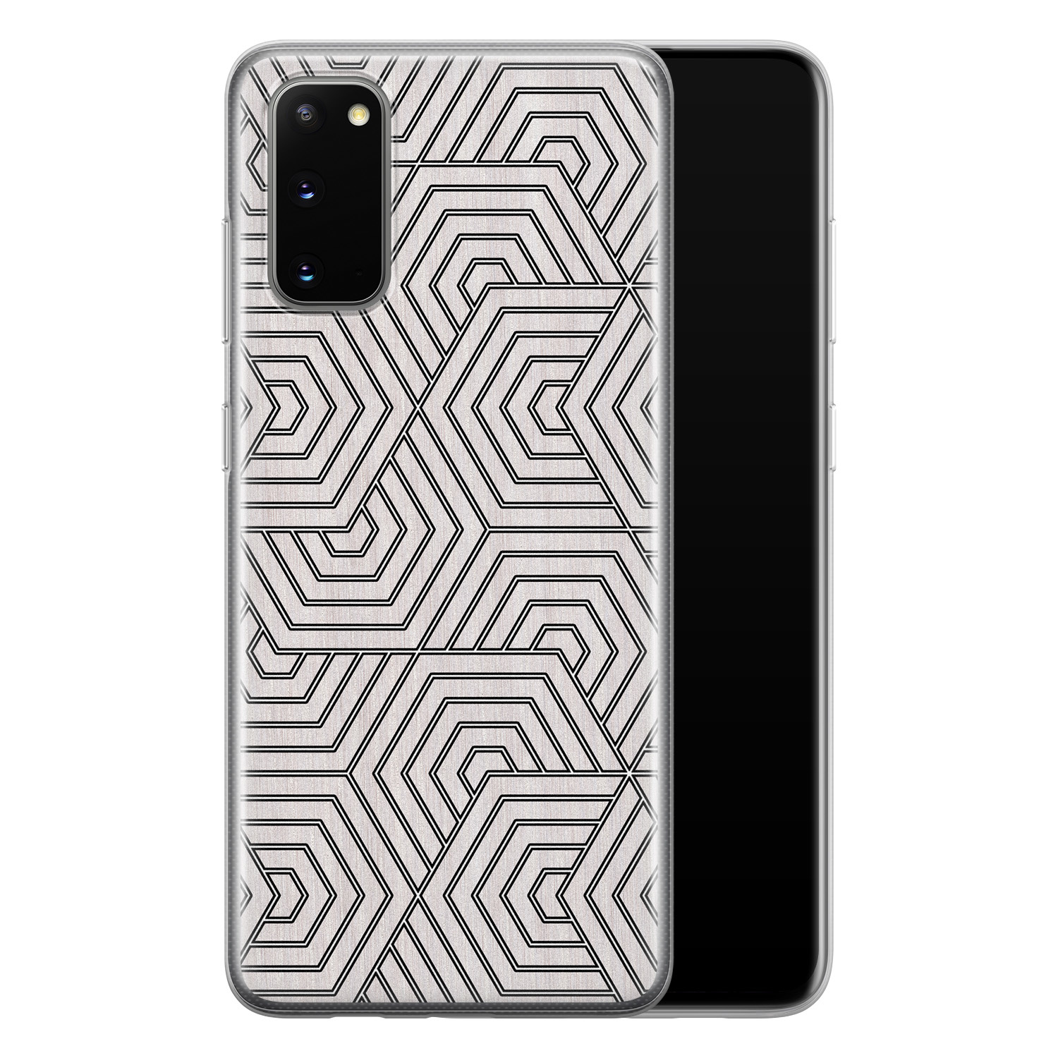 Leuke Telefoonhoesjes Samsung Galaxy S20 siliconen hoesje - Geometrisch