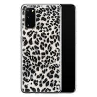 Leuke Telefoonhoesjes Samsung Galaxy S20 siliconen hoesje - Luipaard grijs