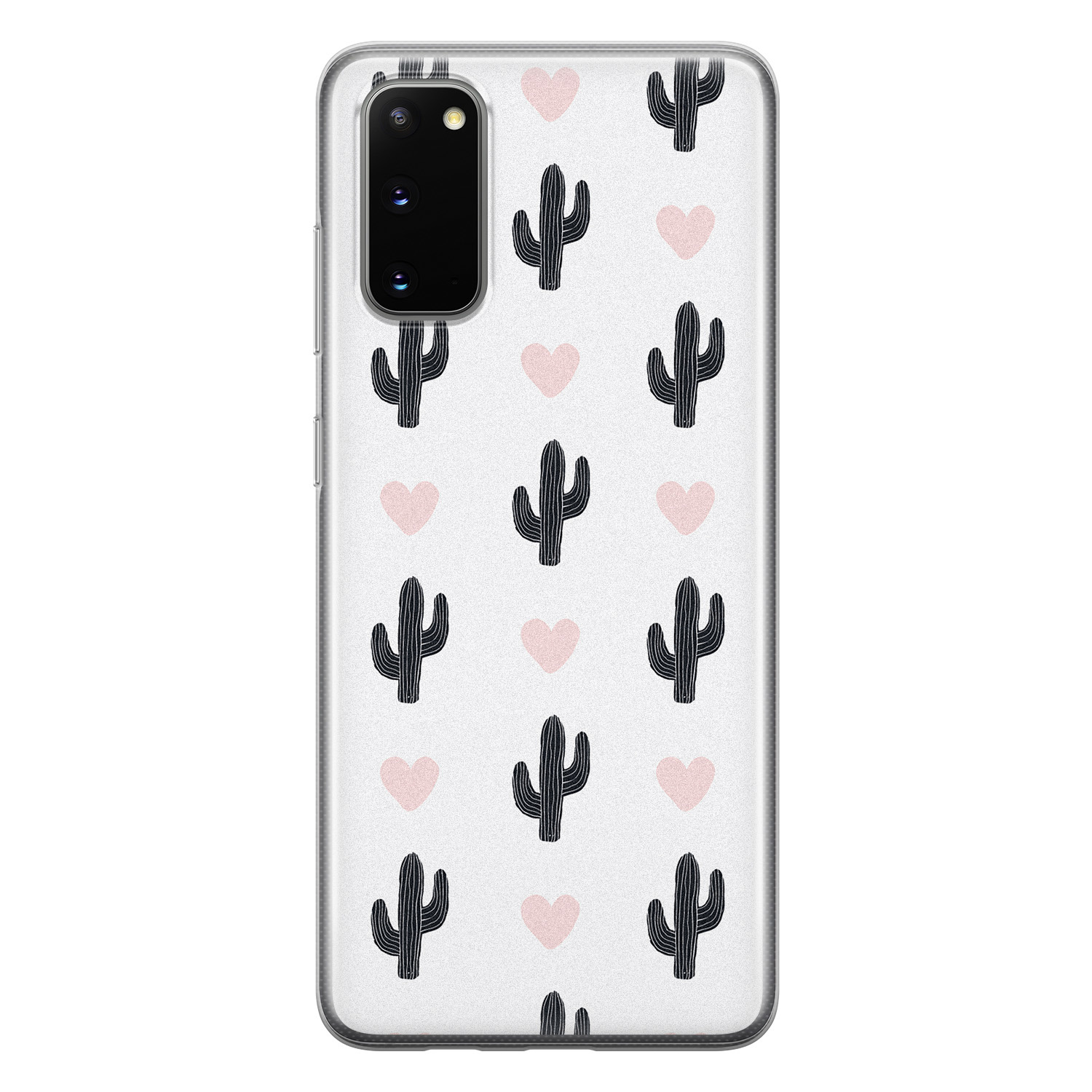 Leuke Telefoonhoesjes Samsung Galaxy S20 siliconen hoesje - Cactus love