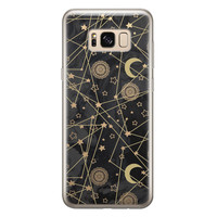Leuke Telefoonhoesjes Samsung Galaxy S8 siliconen hoesje - Sun, moon, stars