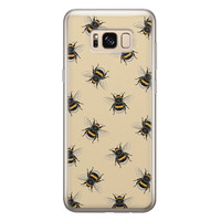 Leuke Telefoonhoesjes Samsung Galaxy S8 siliconen hoesje - Bee happy