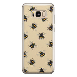 Leuke Telefoonhoesjes Samsung Galaxy S8 siliconen hoesje - Bee happy