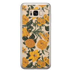 Leuke Telefoonhoesjes Samsung Galaxy S8 siliconen hoesje - Retro flowers