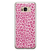 Leuke Telefoonhoesjes Samsung Galaxy S8 siliconen hoesje - Luipaard roze