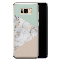 Leuke Telefoonhoesjes Samsung Galaxy S8 siliconen hoesje - Marmer pastel mix