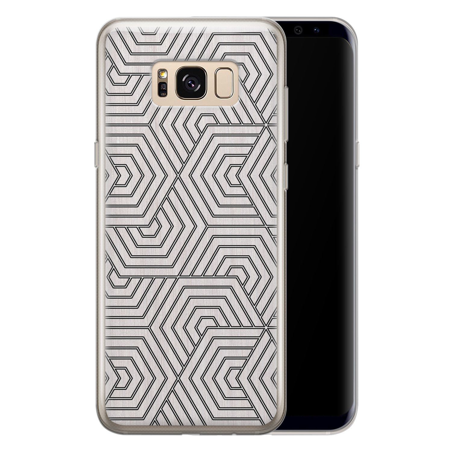 Leuke Telefoonhoesjes Samsung Galaxy S8 siliconen hoesje - Geometrisch