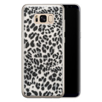 Leuke Telefoonhoesjes Samsung Galaxy S8 siliconen hoesje - Luipaard grijs