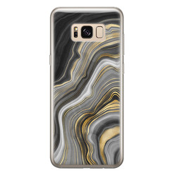 Leuke Telefoonhoesjes Samsung Galaxy S8 siliconen hoesje - Golden agate