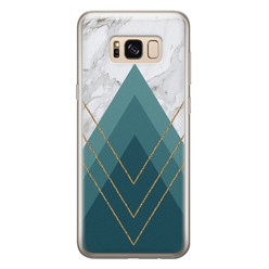 Leuke Telefoonhoesjes Samsung Galaxy S8 siliconen hoesje - Geometrisch blauw