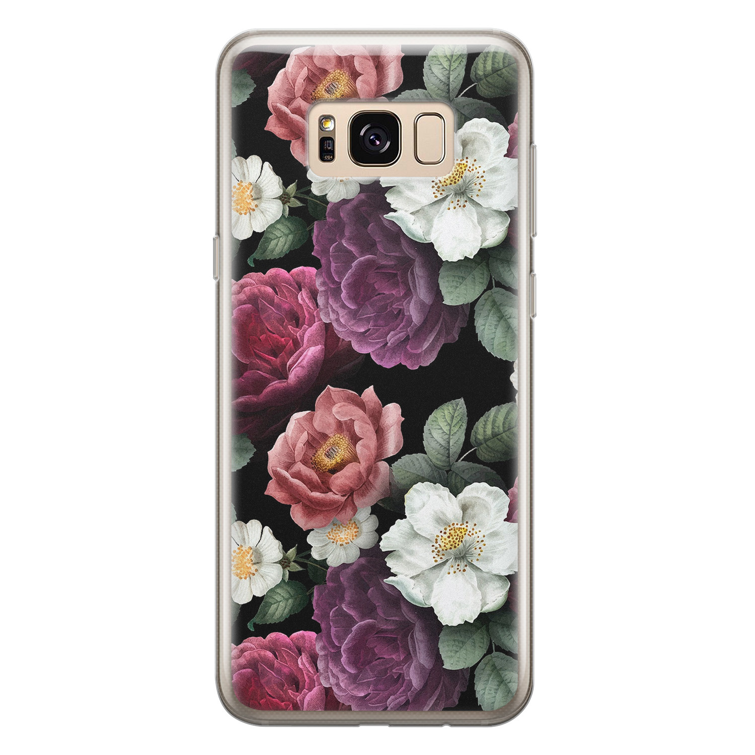 Leuke Telefoonhoesjes Samsung Galaxy S8 siliconen hoesje - Bloemenliefde
