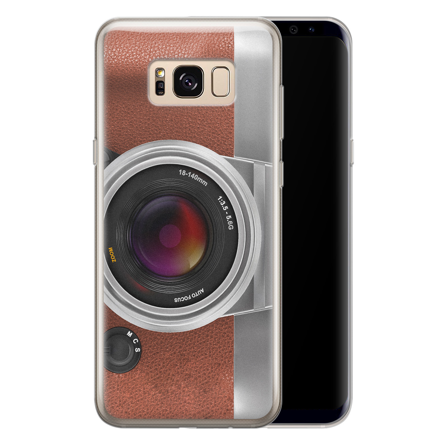 Leuke Telefoonhoesjes Samsung Galaxy S8 siliconen hoesje - Vintage camera